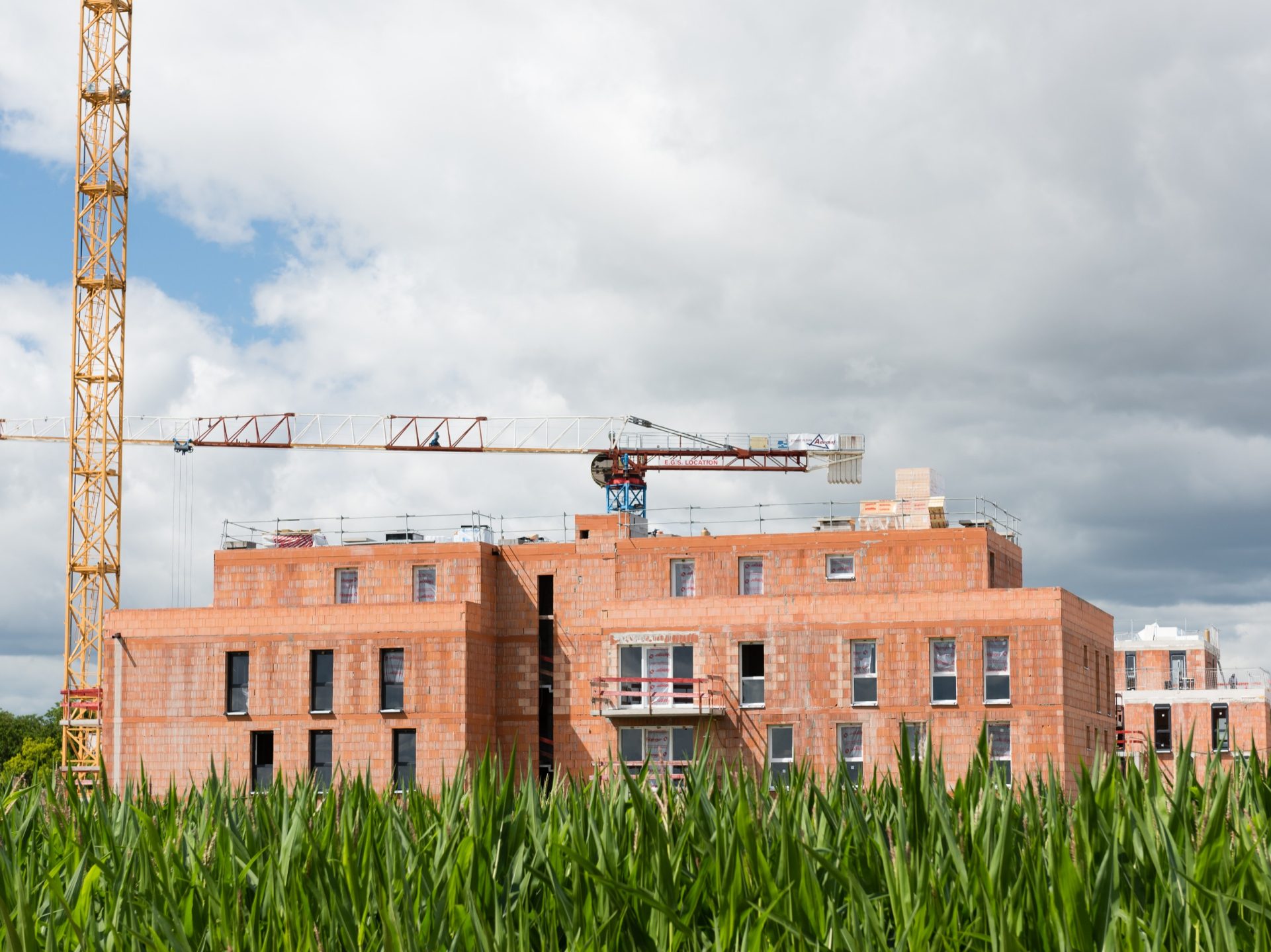 Immeuble en maçonnerie roulée. Résidence la Clef des Champs, Route de Strasbourg  67087 ACHENHEIM. Brique Porotherm CITIbric, Brique à Bancher.