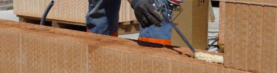 Porotherm Aucune Monde Montage des rangs en dryfix