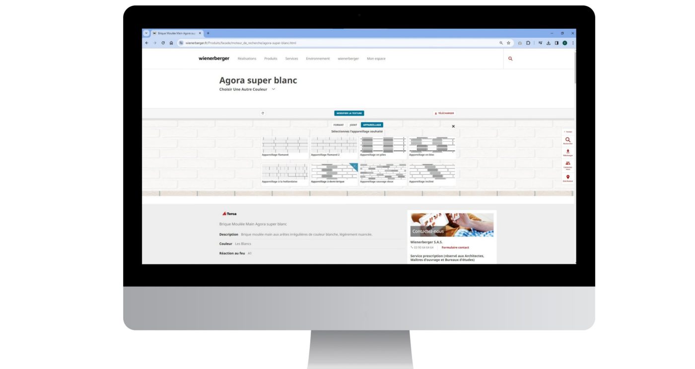 Texture Generator disponible avec nos briques de parement Terca
