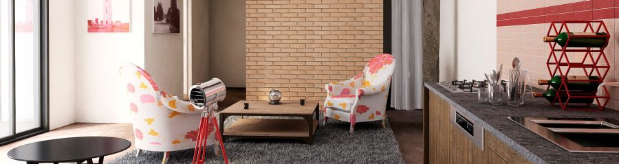 Ambiance d'intérieur alcove rouge