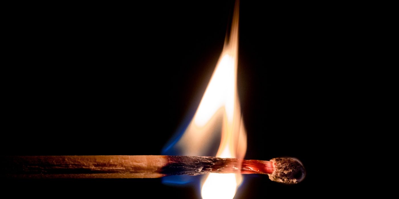 Match on fire