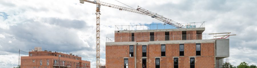 Immeuble en maçonnerie roulée. Résidence la Clef des Champs, Route de Strasbourg  67087 ACHENHEIM. Brique Porotherm CITIbric, Brique à Bancher.