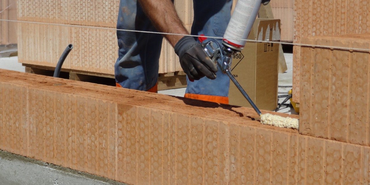 Porotherm Aucune Monde Montage des rangs en dryfix