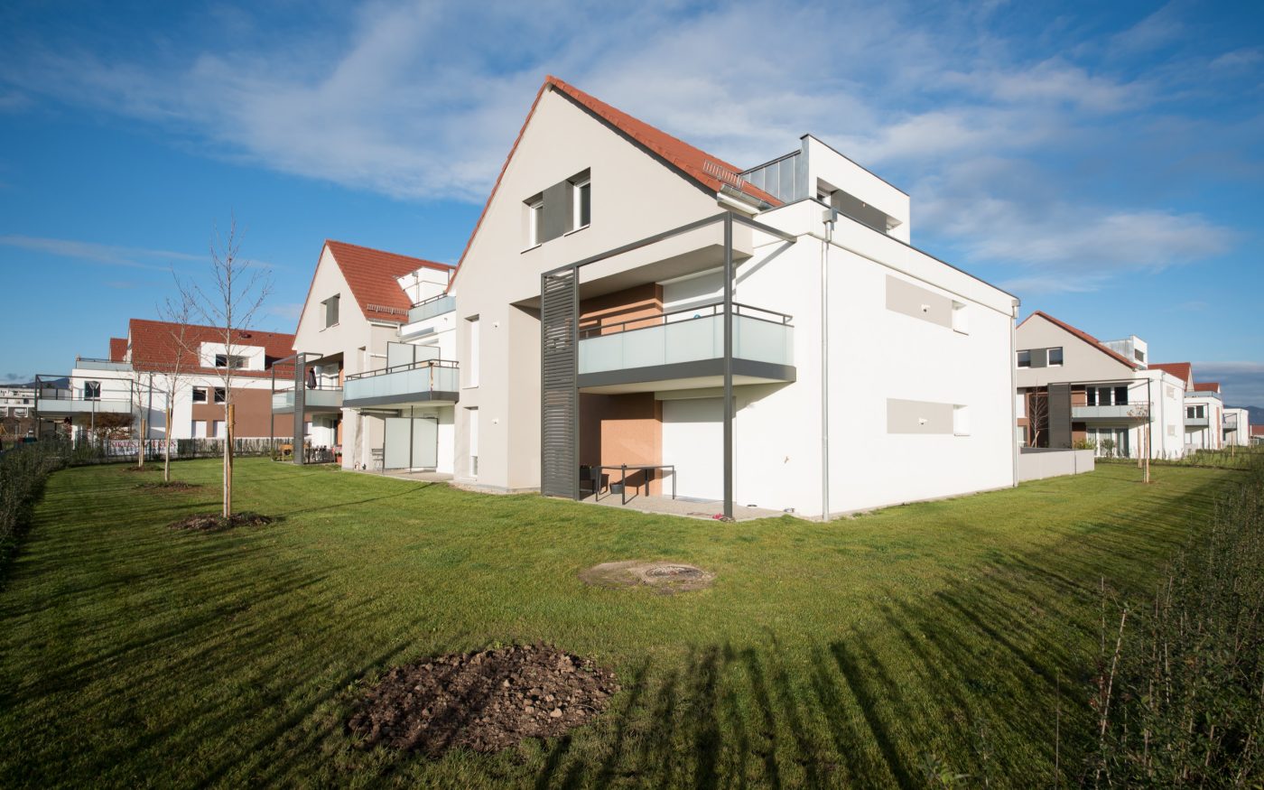 Logement collectif réalisé en brique terre cuite Porotherm