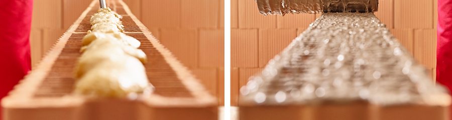 Punere in opera Porotherm Profi 12 N+F_solutie spuma Dryfix extra & mortar in rost subtiree in opera Porotherm Profi_solutie spuma Dryfix extra & mortar in rost subtire