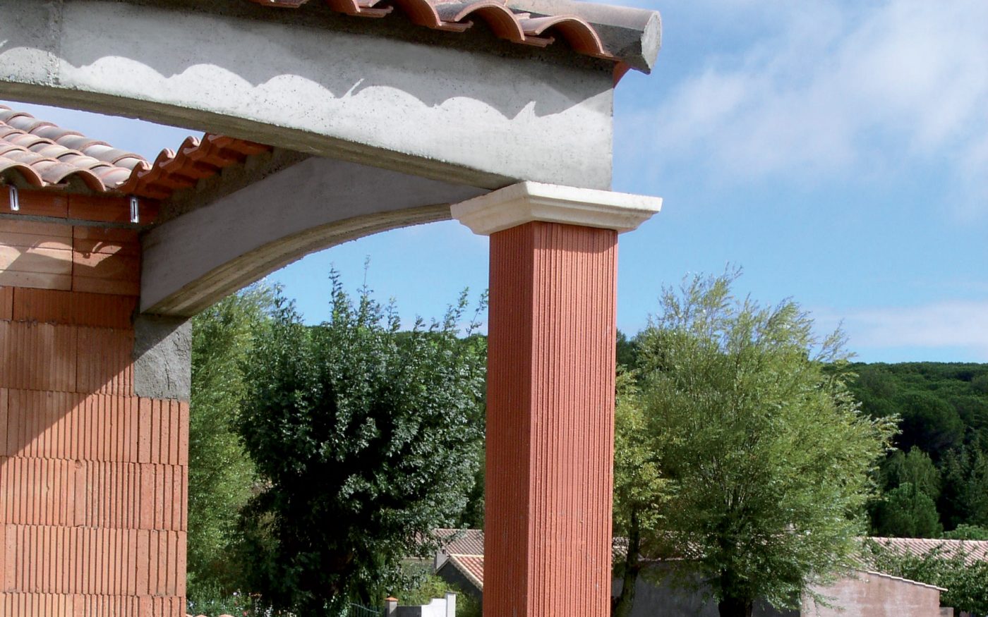 Maison individuelle avec un Pilier Grande Hauteur Porotherm