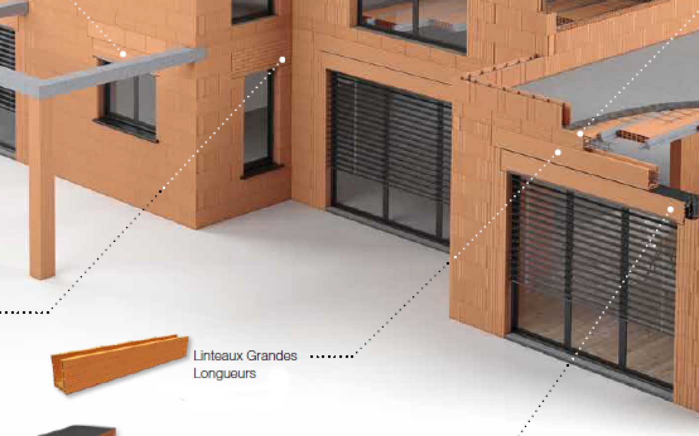 Zoom sur les linteaux grandes longueurs LGL Porotherm