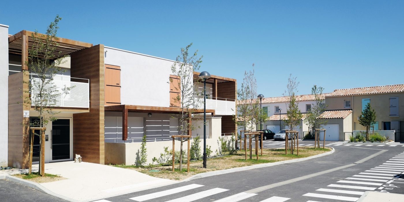 Residence Le Clos d'Enghun Istres avec les briques auto-isolantes Climamur
