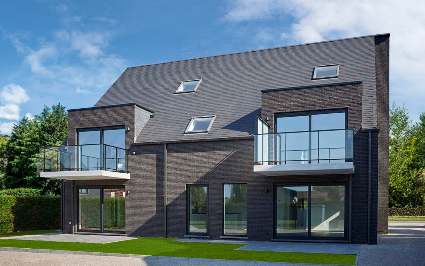 Appartement à Wetteren en Belgique avec la brique Agora noir graphite