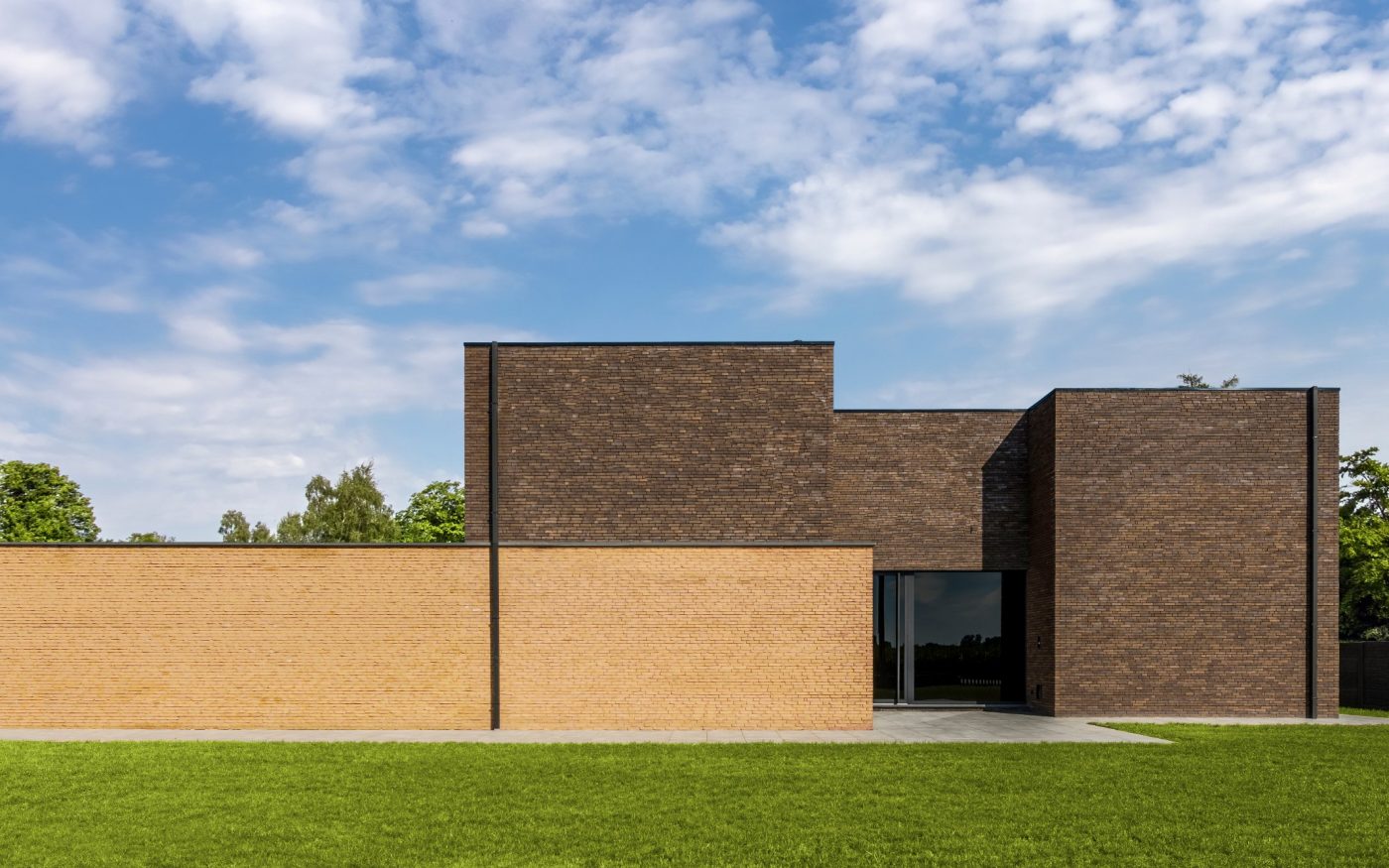 Nouvelle construction maison familiale à Sleidinge en Belgique avec la brique Amfora Castana et Zafferano