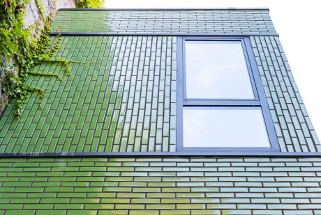 Maison, Zurenborf (Belgique) P8-Architecten, Hansi Ombregt, Schoten - Émaillée vert