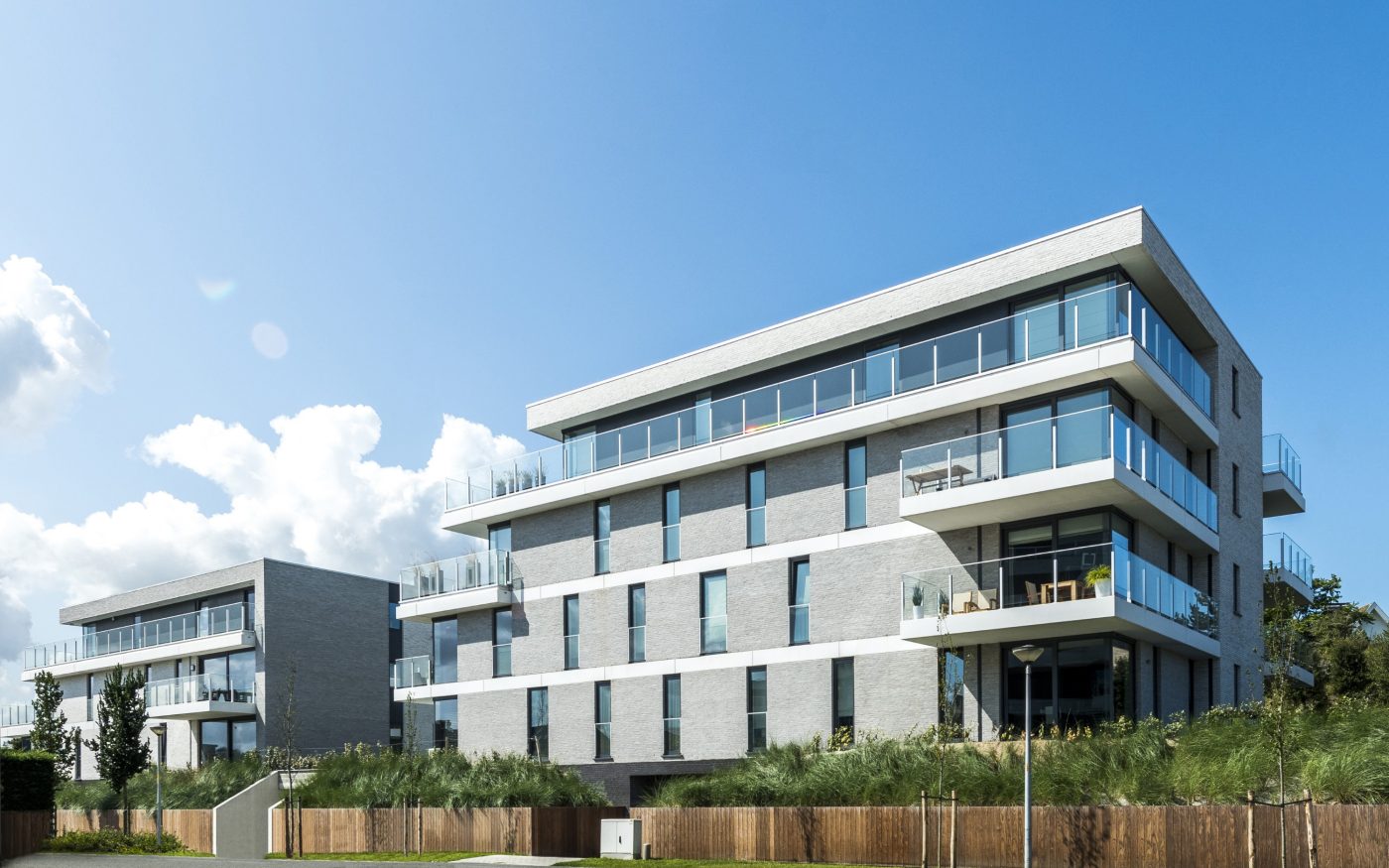 Logements collectifs avec  les briques Imperium albius et flavius - architecte Filieux Janis bvba Architectenburo, Veurne