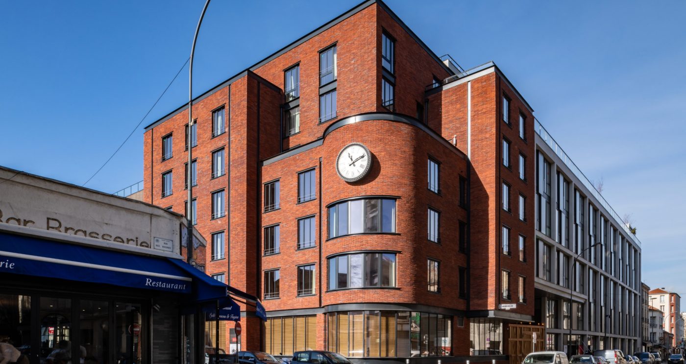 Résidence étudiante Dauphine - Saint-Ouen avec la brique Linaqua vino