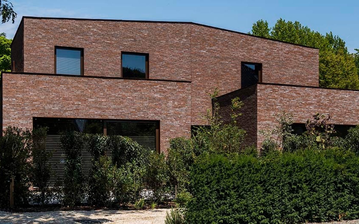 Logement individuel à Wondelgem en Belgique avec la brique Brun urbis