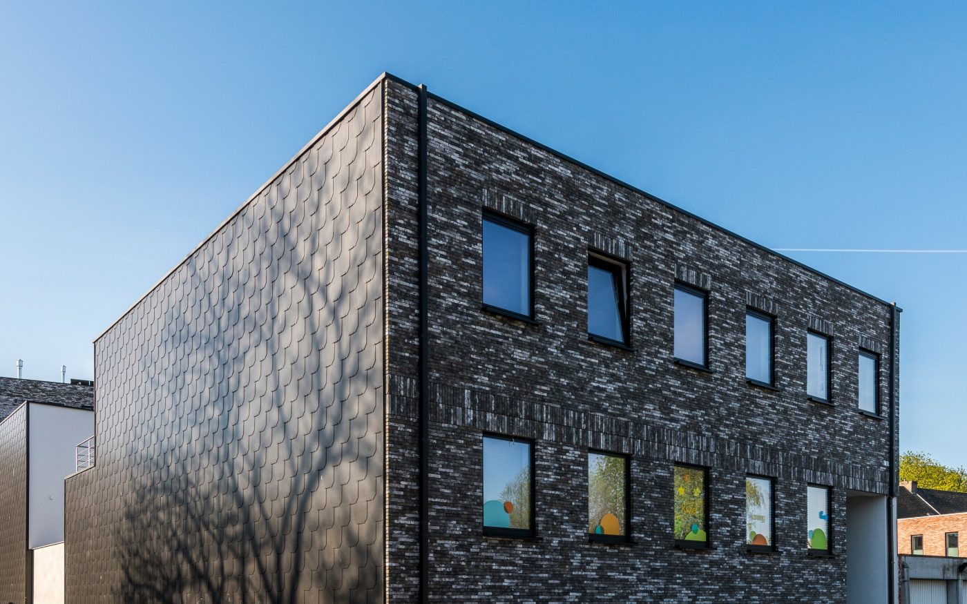 Photo d'une nouvelle construction appartement à Berlare avec Métropolis Noir vesta Eco-brick