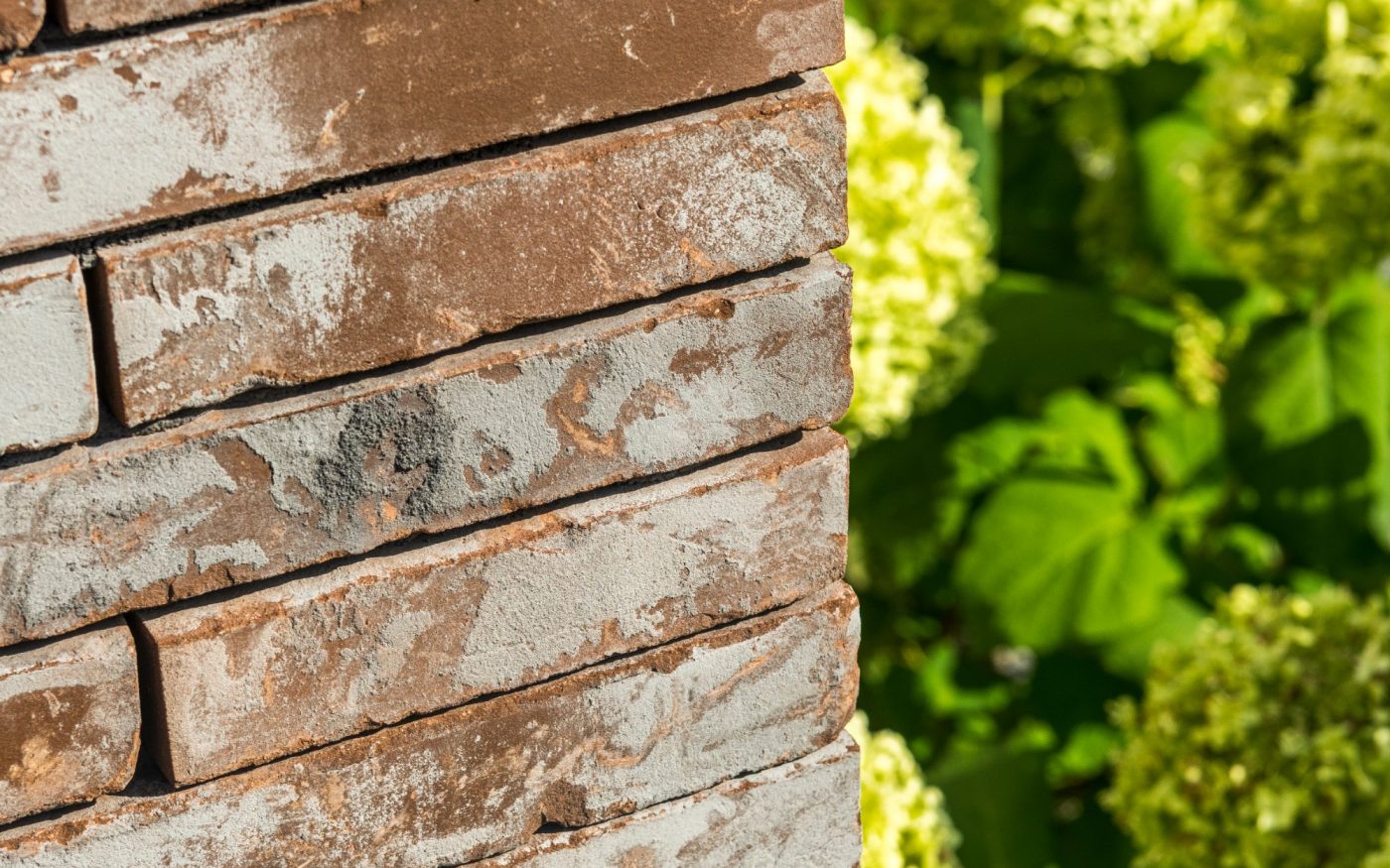 Zoom sur une façade d'une nouvelle construction maison familiale à Putte avec la brique Métropolis Rouge atrium