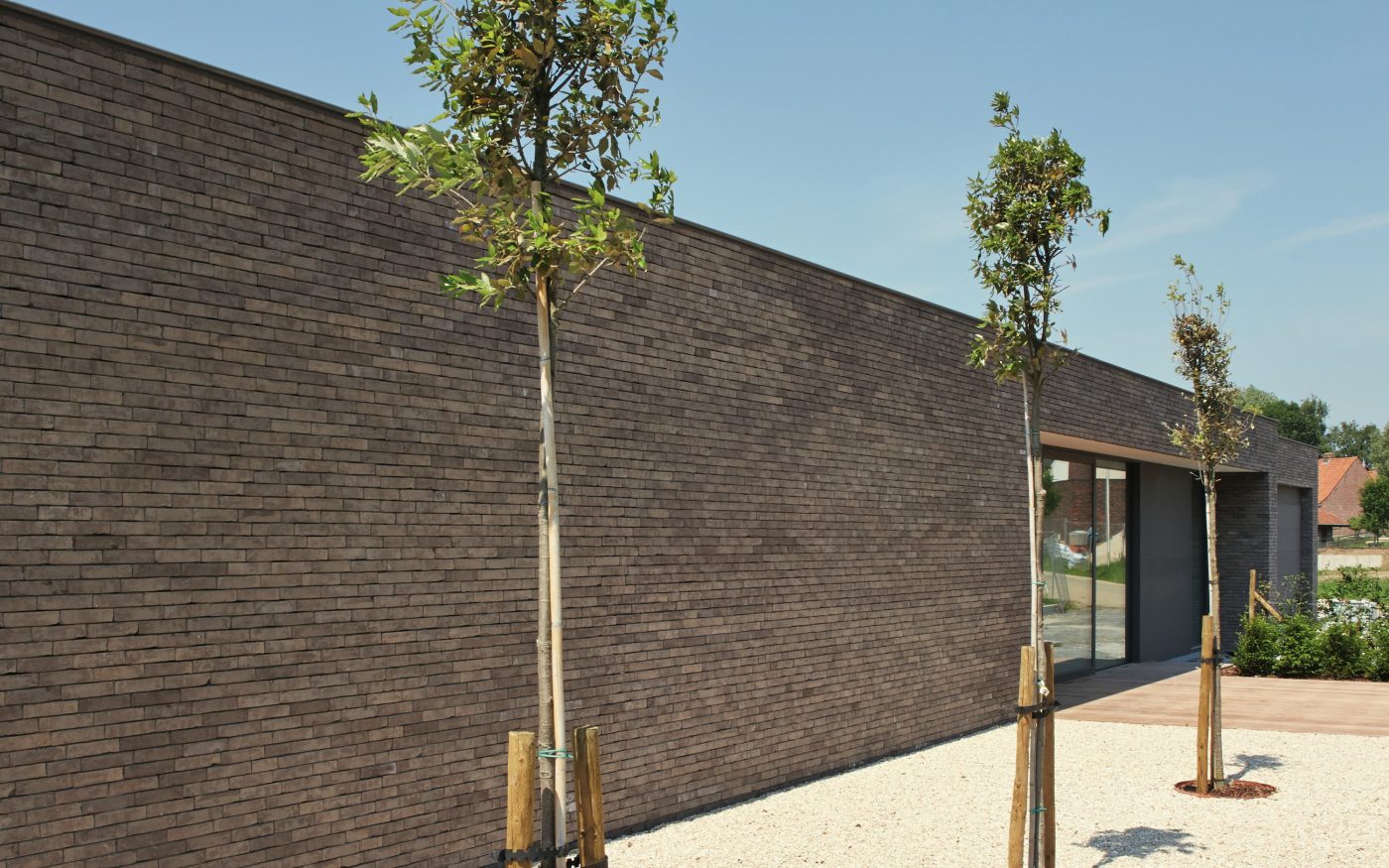 Maison individuelle à Krombeke avec la brique Pagus Iluzo gris