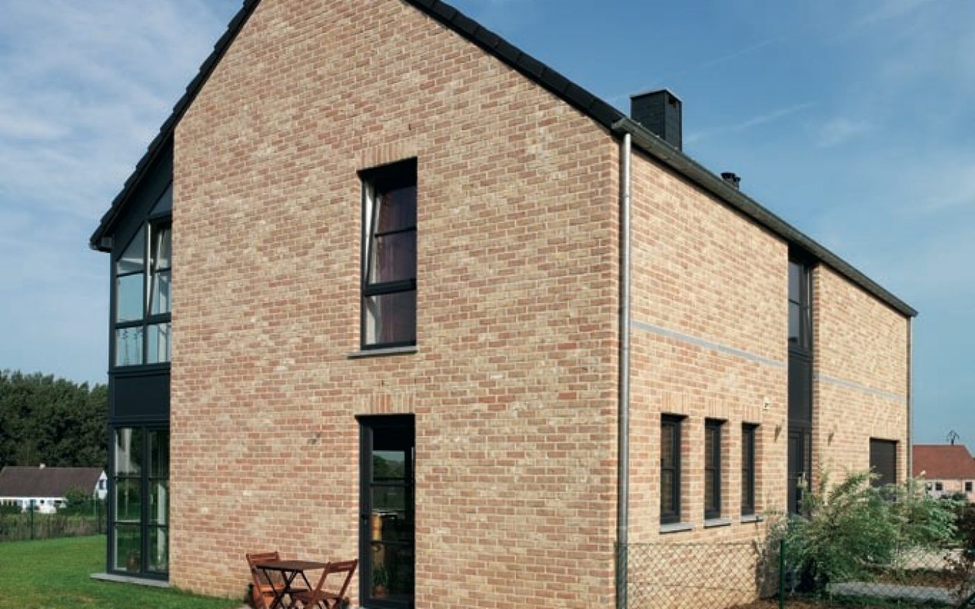 Maison individuelle à Chastre avec la brique Patrimonia Fleur de pommier