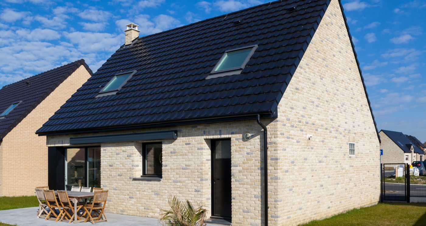 Maison individuelle à Rexpoede avec la brique Retro Tiffany