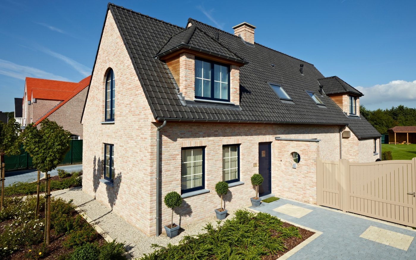 Maisons individuelles à Osstakker avec la brique Retro Tiffany