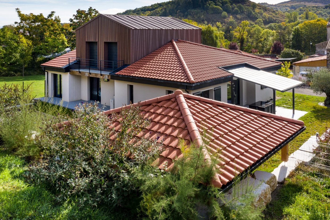 Maison individuelle Montaigut-le-Blanc tuile Kanal 10 rouge