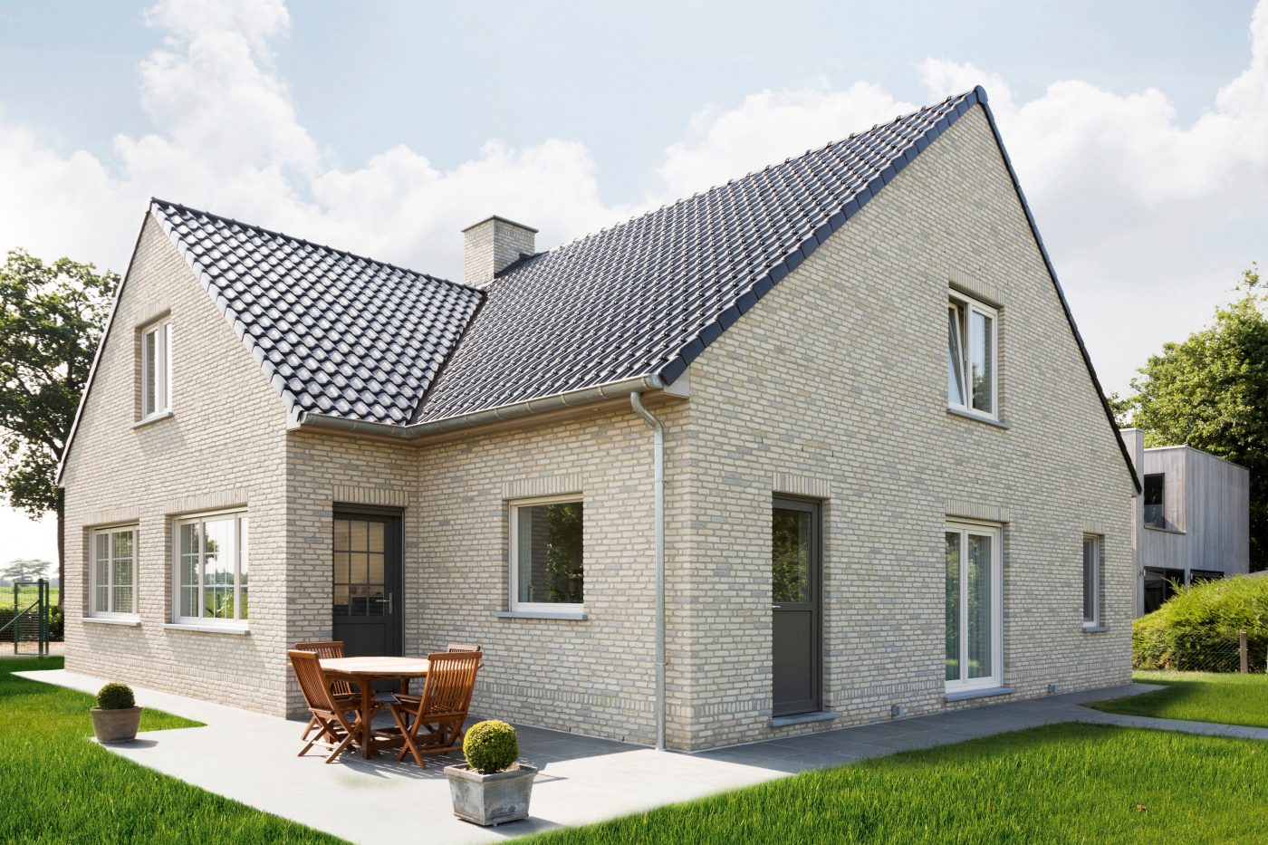 Maison individuelle - Panneau Galbée 401 Anthracite