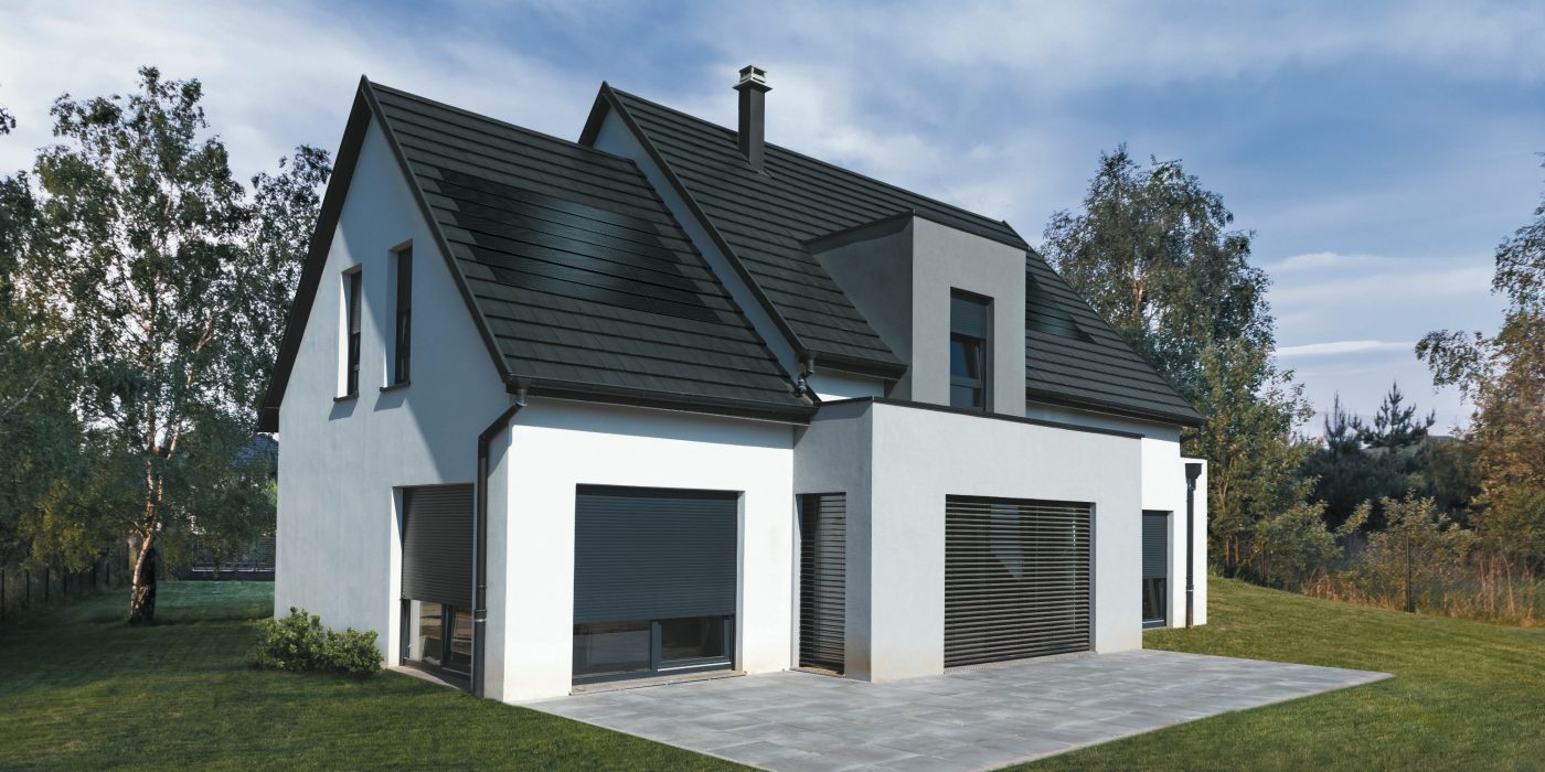 Maison équipée du kit solaire photovoltaïque