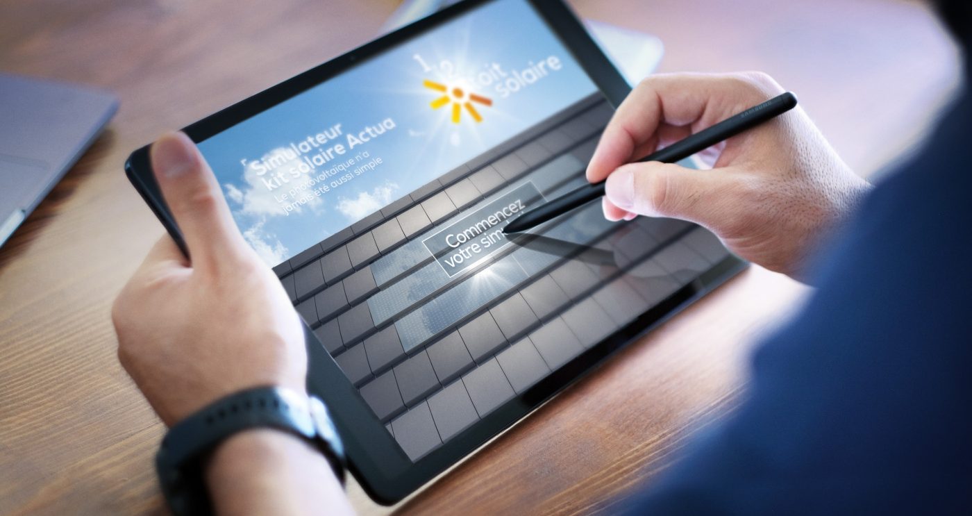 Simulateur pour installer le kit solaire Actua photovoltaïque sur Mon Espace Wienerberger