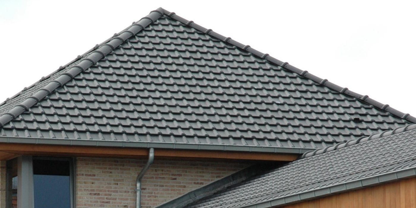 Maison individuelle en Belgique réalisée avec des tuiles Cote Fleurie PV