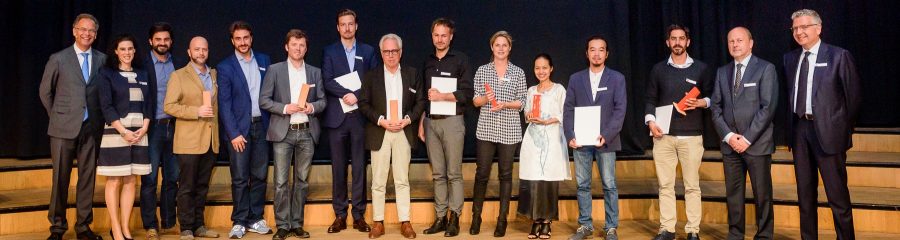 People group including all winners of the Brick Award 16, Heimo Scheuch, Willy Van Riet, Christof Domenig, Solveig Menard-Galli, Photo: Christian Dusek