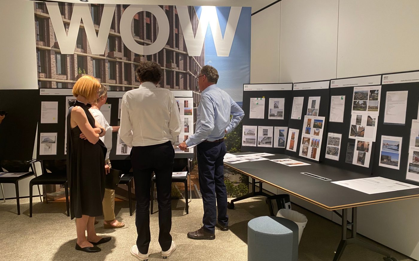 Meeting of the Jury members to select the winners out of 50 nominated projects 2022. Jury members: Brigitte Shim. Shim Sutcliffe Architects (CA). Tina Gregoric. Dekleva Gregoric Architects (SI). Ingrid van der Heijden. CIVIC Architects (NL). Jesper Gottlieb. Gottlieb Paludan Architects (DK). Wilfried Kuehn. Kuehn Malvezzi Architects (DE)
