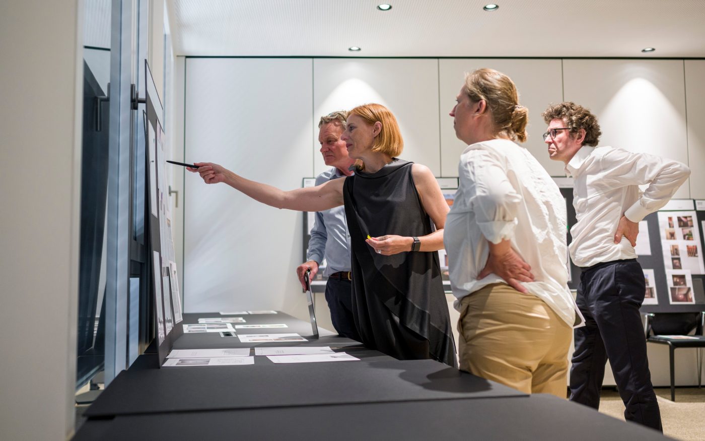 Meeting of the Jury members to select the winners out of 50 nominated projects 2022. Jury members: Brigitte Shim. Shim Sutcliffe Architects (CA). Tina Gregoric. Dekleva Gregoric Architects (SI). Ingrid van der Heijden. CIVIC Architects (NL). Jesper Gottlieb. Gottlieb Paludan Architects (DK). Wilfried Kuehn. Kuehn Malvezzi Architects (DE)