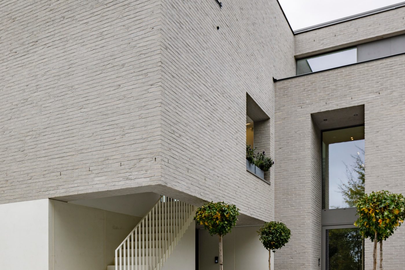 Maison individuelle intergénérationnelle à Alost, Belgique avec la brique Terca Agora gris argenté