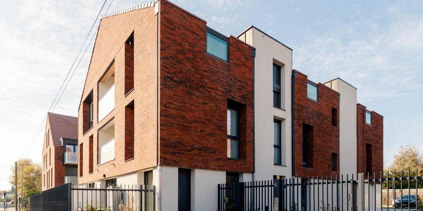 Logements colletifs sur 2 ou 3 niveaux. 2 avenue delattre de tassignies 59350 ST ANDRE LEZ LILLE. Porotherm CITIbric, Koramic datura rouge, Terca Pagus brun rouge illuzo.