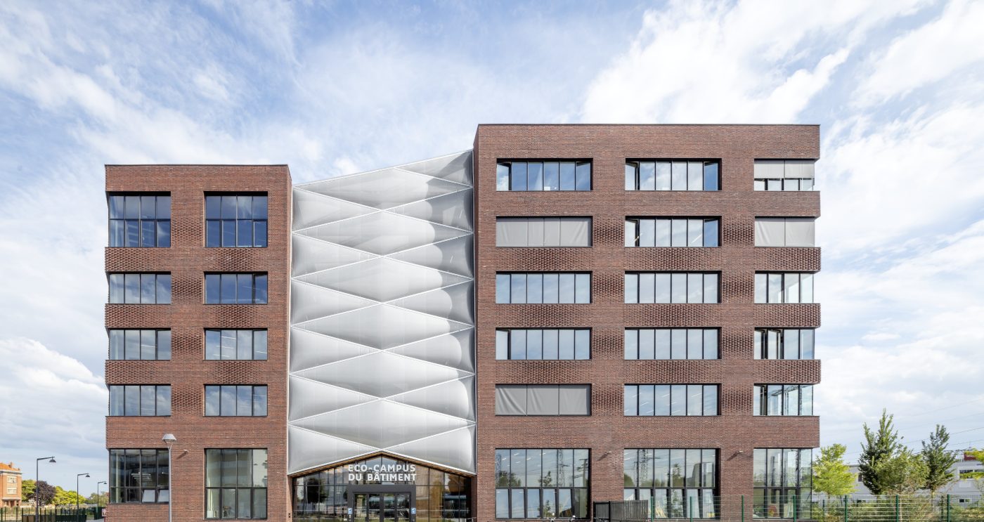 Eco-Campus à Vitry-sur-Seine avec la brique Terca Agora Lie-de-Vin