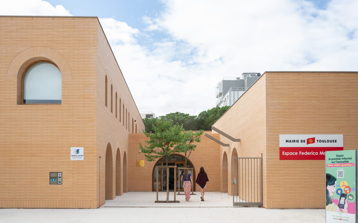 espace federica monstseny à toulouse avec brique terreal champagne