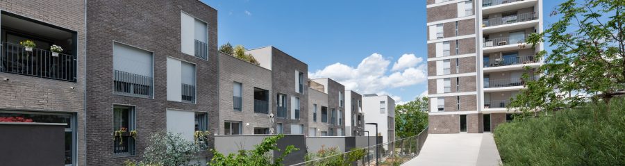 Logements collectifs Ambitions à Strasbourg avec les briques de parement Terca Forum Prata