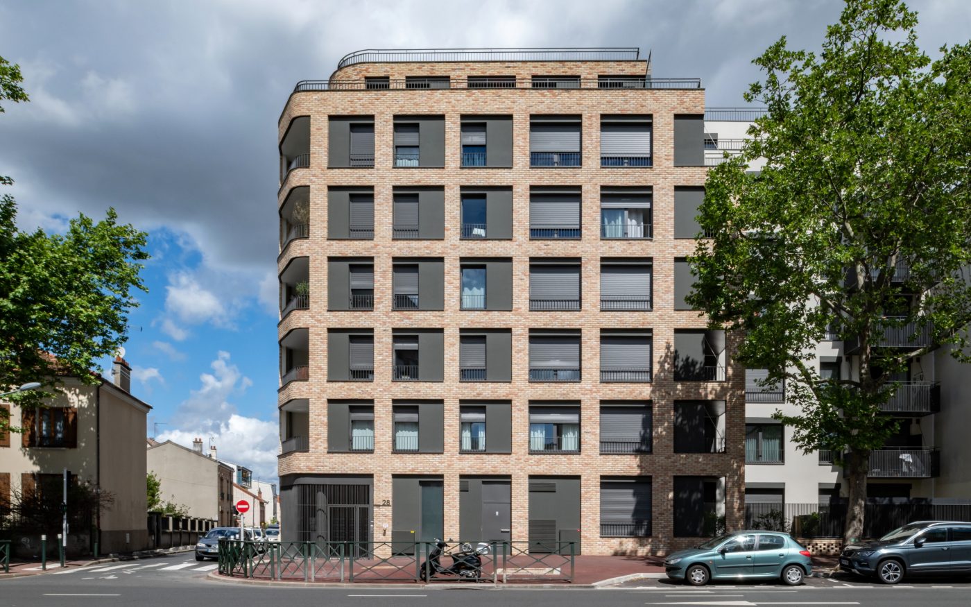 Logements collectifs Oxygen à Nanterre avec les briques de parement Terca Oud Beauvoorde