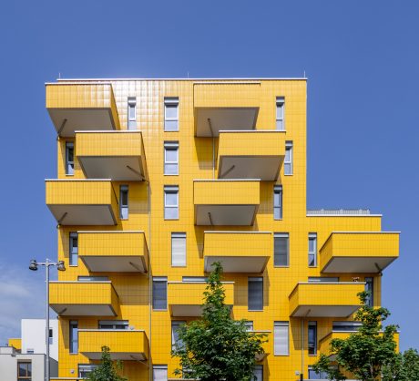 Logement collectif avec le bardage Argeton Jaune