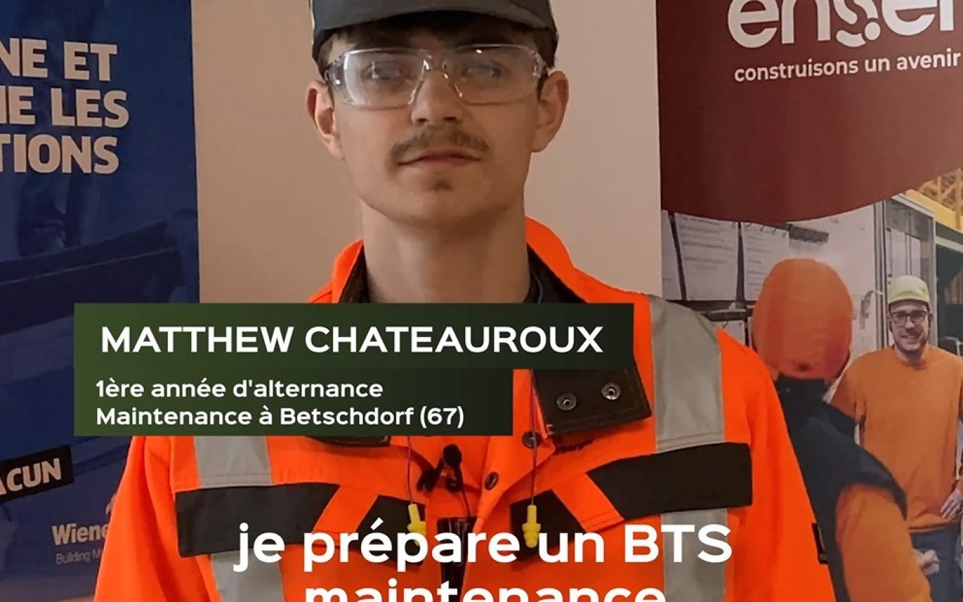 Matthew Chateauroux,  apprenti service Maintenance à Betschdorf (67)