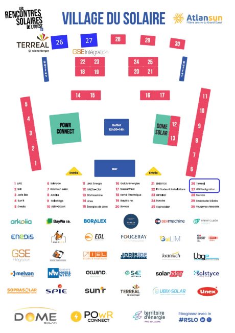 Nous sommes présents aux stands 26 et 27 avec les entreprises Terreal et GSE Intégration