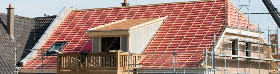 Maison individuelle avec deux étages. 67310 TRAENHEIM. Tuile Koramic Vauban 2 Ecaille Nuagé.