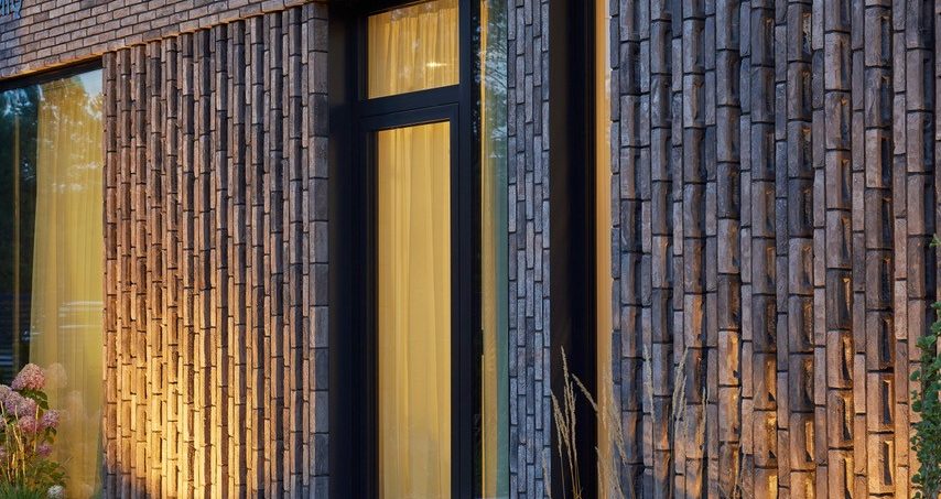 Maison individuelle à Vilnius (Lituanie) avec la brique de parement Terca Pagus Gris-noir
