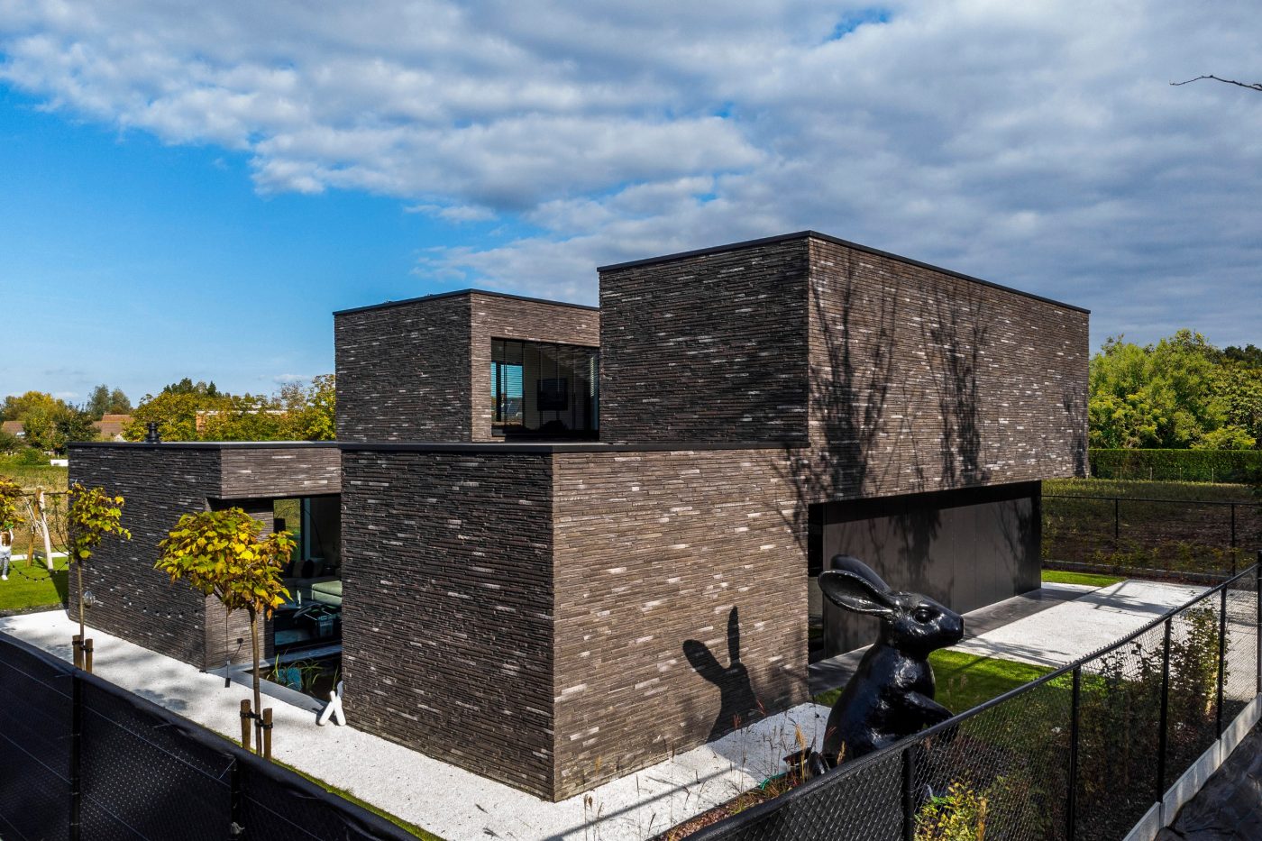 Maison individuelle à Alost avec la brique Cassia Noir graphite