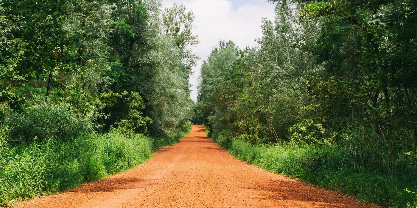 Route en terre cuite recyclée
