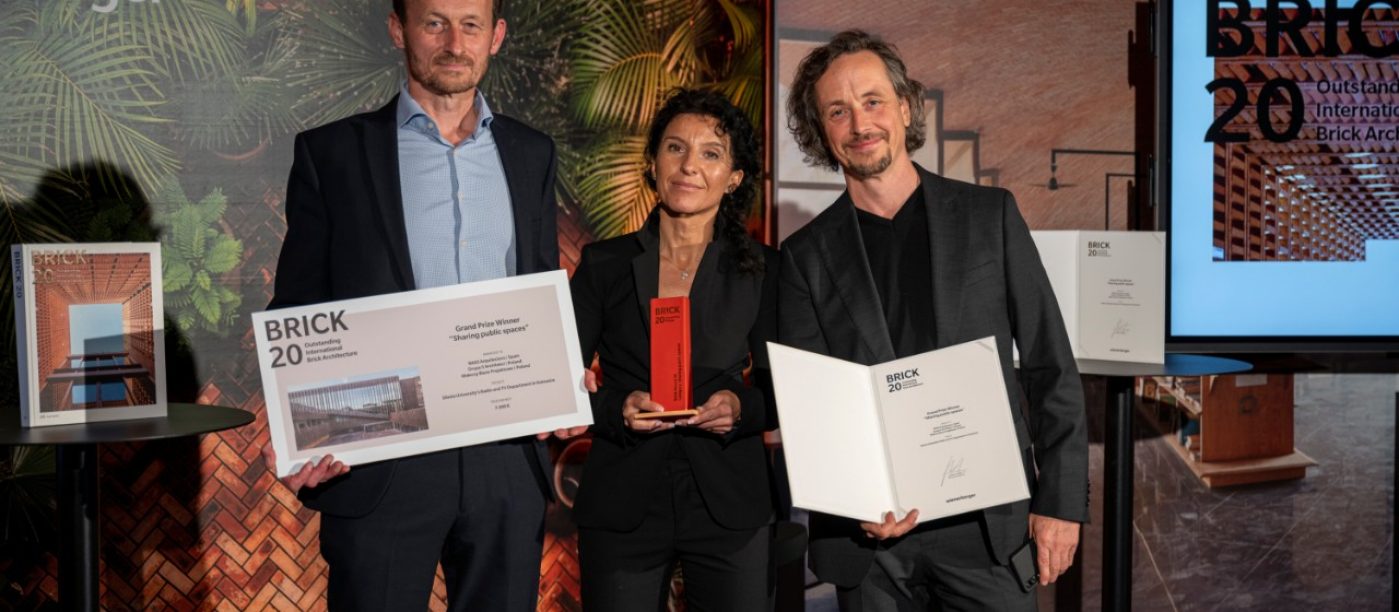 Grand Prize Winners of the Brick Award 20: michał leszczyński, Joanna Małeccy and Wojciech Małeccy
