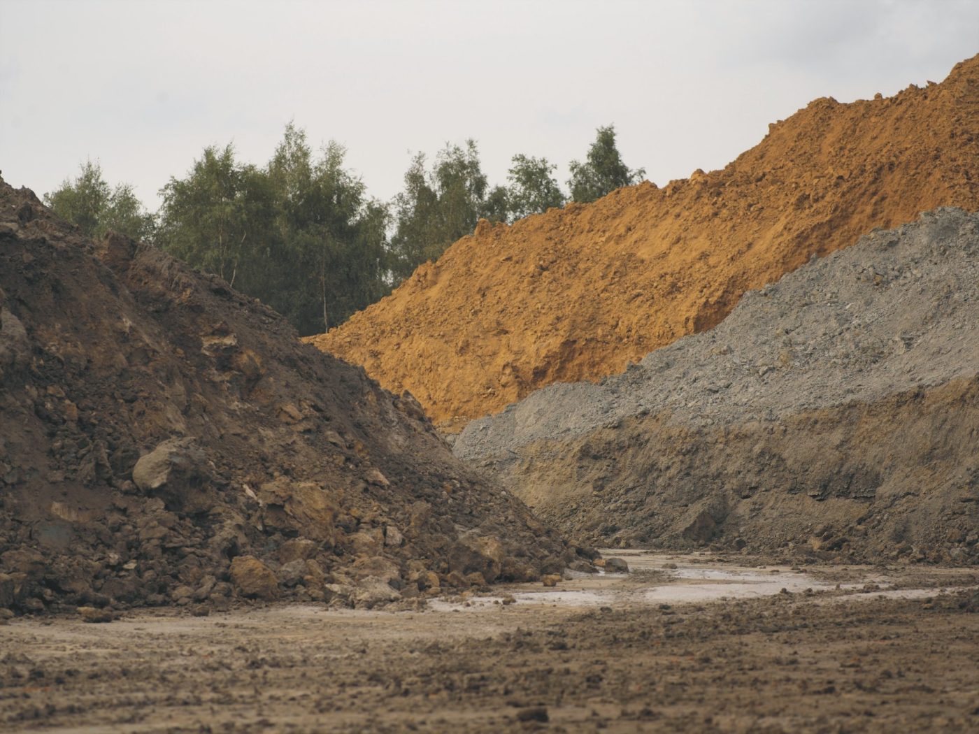 Clay pit at quarry.