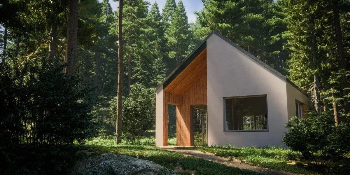 Maison dans une forêt