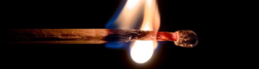 Match on fire