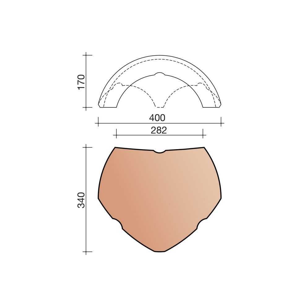 Technical drawing of the Hulpstukken vorstenhoed